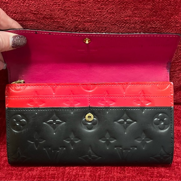 LOUIS VUITTON AUTHENTIC BLACK MATTE MULTICOLORED MONOGRAM WALLET. EUC. - Picture 3 of 9